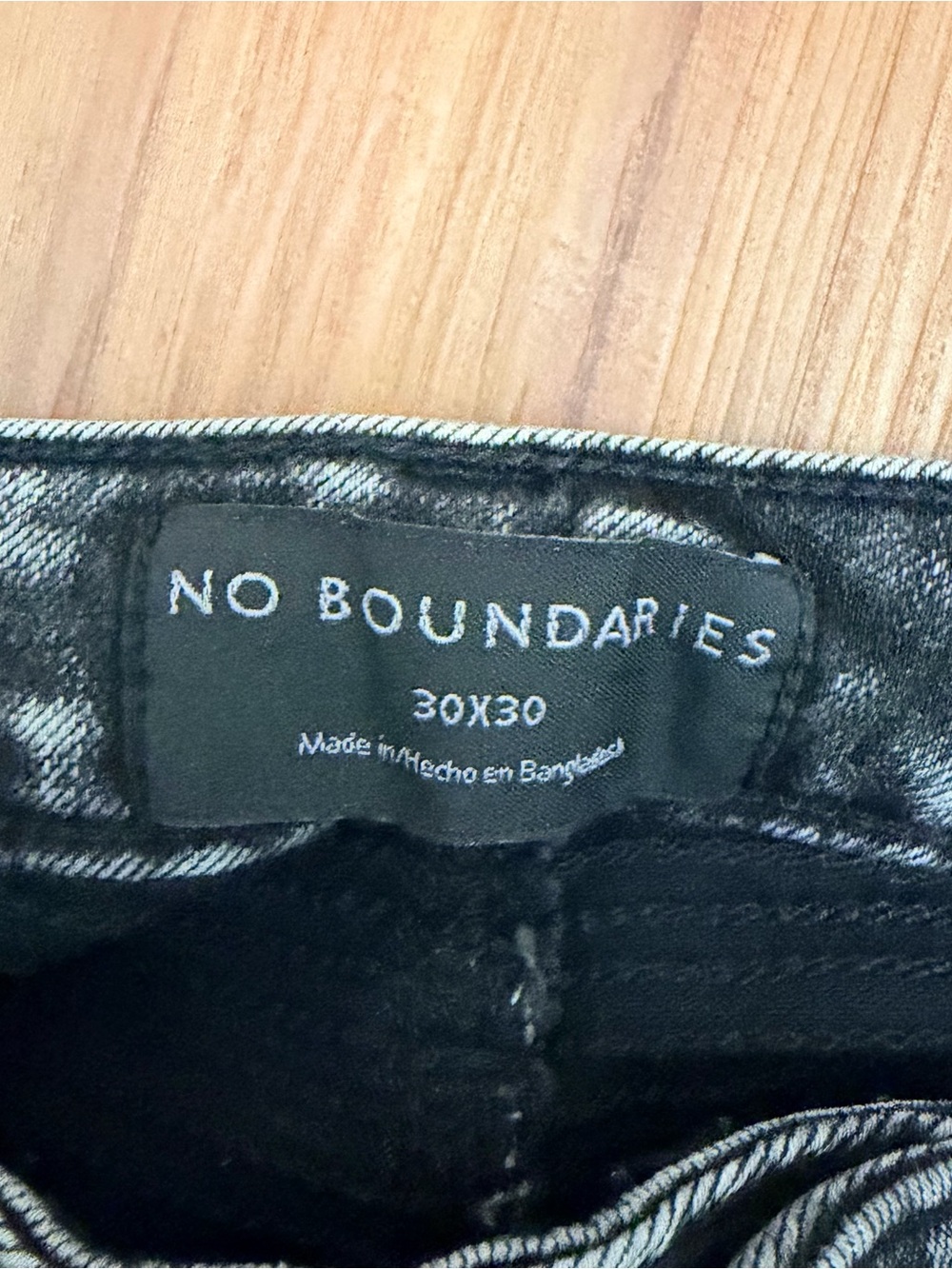 No Boundaries Black Washed Skinny Moto Jeans - Picture 4 of 4